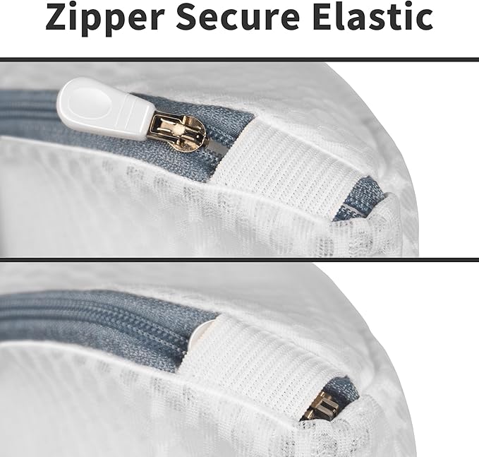 5Pcs Hanging Laundry Bags for Socks with S Hooks, 5 Color Mesh Laundry Bags for Washing Machine