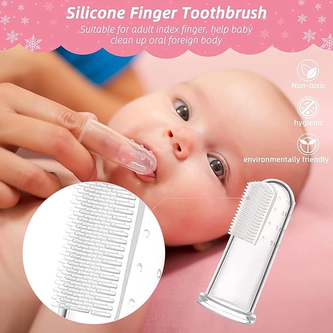 Baby Grooming and Healthcare Kit, Portable Baby Safety Care Set with Hair Brush Comb Nail Clipper Nasal Aspirator for Nursery Newborn Infant Girl Boy (25 in 1 Pink)