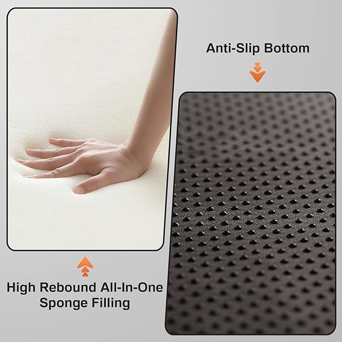 Modern Bean Bag Chair, Large Bean Bag Couch for Adults with Memory Foam Filled, Soft Faux Bunny Fur Lazy Chair for Living Room Bedroom Dorm Apartment, No Assembly Required, Dark Grey