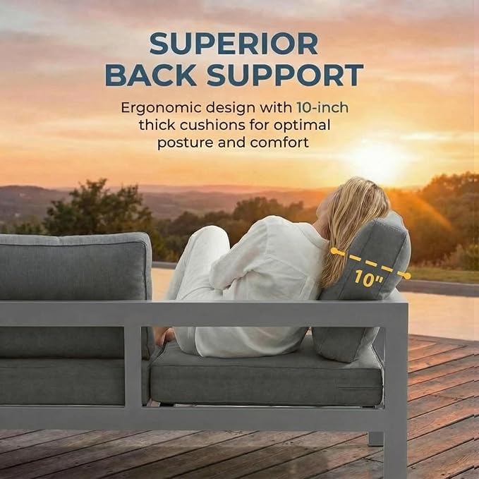Solaste Aluminum Patio Furniture Set - Image 7