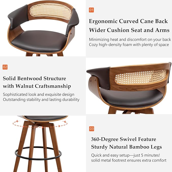 Counter Height Bar Stools Set of 4 - Image 3