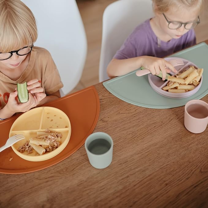 mushie Dinnerware Cups For Kids | Made in Denmark, Set of 2 (Sage)