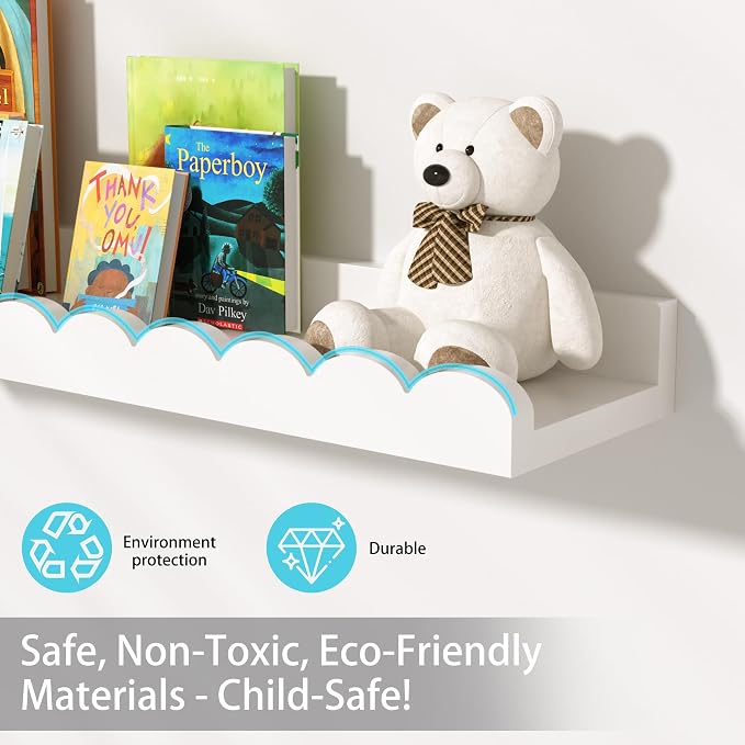 White Scalloped Nursery Shelves - Image 4