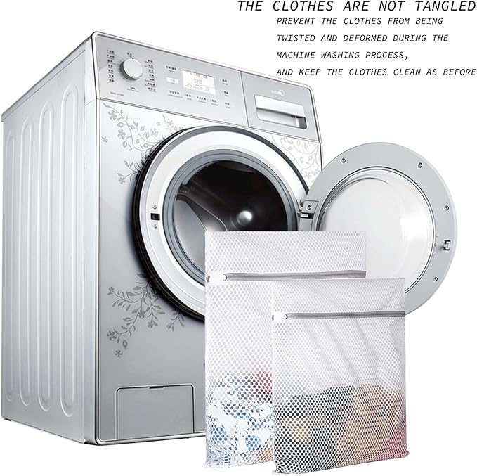 Delicates Laundry Bag - 2 Pack Durable Honeycomb Mesh Lingerie Wash Bag