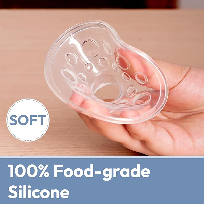 NCVI Manual Breast Pump for Breastfeeding Small Nipple, 20mm Silicone Soft Flange Single Hand Held Pump Breast Milk 5oz, BPA-Free with Two Kinds of Suction Adjusted Suitable for 17/18/19/20mm Nipples