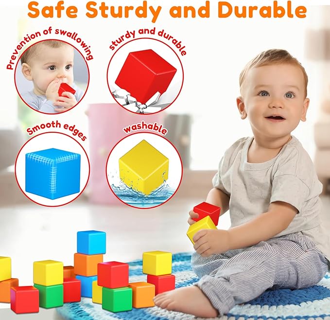 Magnetic Blocks for Toddlers Toys,1.42 Inch Building Blocks Toys for 3 4 5 6 7 8+Years Old Boys Girls, Magnetic Cubes for Kids STEM Montessori Toy Educational Sensory Magnet Toy for Kids Age 1-3 3-5