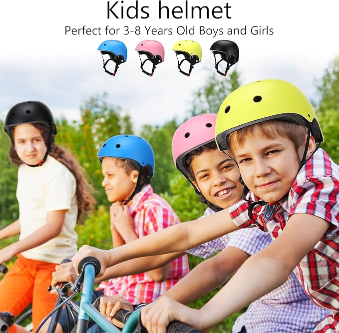 Kingdder 4 Pack Kids Helmets Toddler Adjustable Bike Helmet Ages 3-8 CPSC Certified Children Training Headwear for Boys Girls Skateboard Bicycle Scooter Cycling Riding Sports