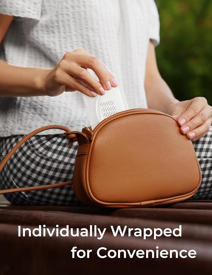 Momcozy Bamboo Disposable Nursing Pads, Advanced Blue Core for Ultra-Absorbent, Leakproof & 3D Design, Biodegradable for Sensitive Skin, Individually Wrapped, 80 Count