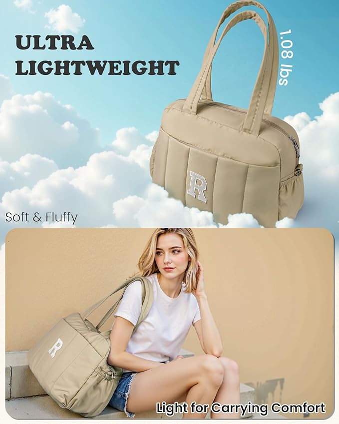 Gifts for Women-Monogram Duffle Bag, Weekender Bags for Women，Overnight Bag with Wet Pocket，Lightweight Travel Bags Personalized Gym Tote with Makeup Pouch