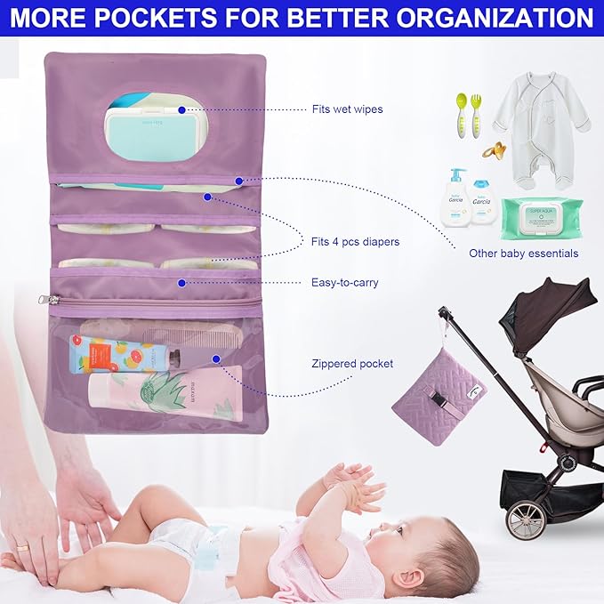 Diaper Bag Tote: Mommy Bag, Baby Bag for Boy and Girl, Mom Hospital Bag, Twins or 2 Kids Diapers Bag