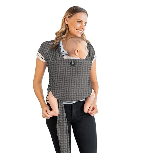 Moby Baby Wrap Carrier Classic by Petunia Pickle Bottom for Newborns to Toddlers (8-33lbs), Infant Sling Carrier, Lightweight & Hands Free Design, Adjustable for All Body Types (Houndstooth)
