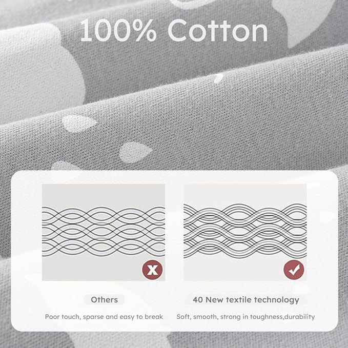 Yoofoss Baby Sleep Sack 6-12 Months Wearable Blanket for Babies 100% Organic Cotton 2-Way Zipper TOG 0.5 Toddler Sleeping Sack 3 Pack, Comfy Lightweight Sleep Sacks