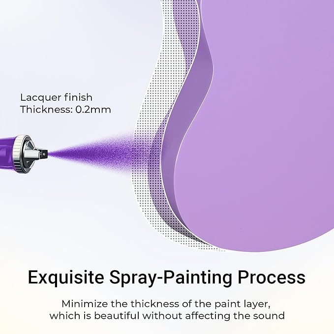 ADM Beginner Acoustic Classical Guitar 38 Inch Nylon Strings Wooden Guitar Bundle Kit for Kid Boy Girl Student Youth Guitarra Online Lessons with Gig Bag, Strap, Tuner, Strings, Purple