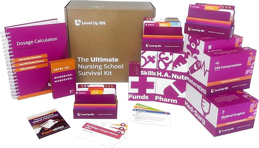 Ultimate Nursing School Survival Kit – Over 1900 Flash Cards – No Fluff – Covers 11 Core Nursing School Subjects – Only Essential 2025-2026 NCLEX ATI HESI Tested Info