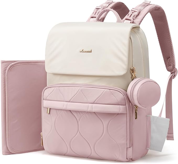 LOVEVOOK Diaper Bag Backpack, Baby Travel Bags for Boys & Girl, Toddler Waterproof Diaper Bag w/Changing Pad, Stroller Straps, Pacifier Case, Newborn Essentials Must Haves Mom