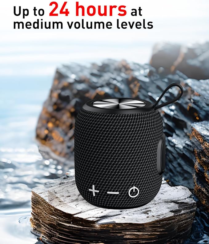 Portable Bluetooth Speakers Wireless Mini Speaker Bluetooth 5.0, 360 HD Surround Sound Stereo, IPX7 Waterproof for Travel, Pool and Outdoor Shower Speaker