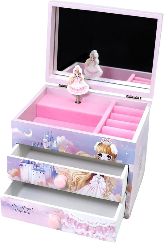 Music Jewelry Box for girls purple girls jewelry box Little girl birthday christmas Gift kids jewelry box Organizer