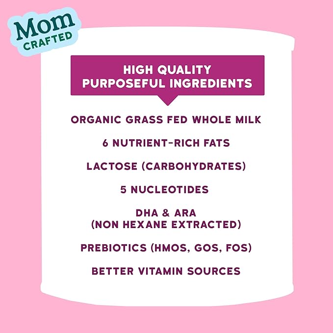 Serenity Kids Organic Toddler Formula Powder - Grass Fed A2 Whole Milk Powder - Prebiotics & DHA for Growth - Clean Label Project Purity Award Certified - 21 Oz, 6 Pack