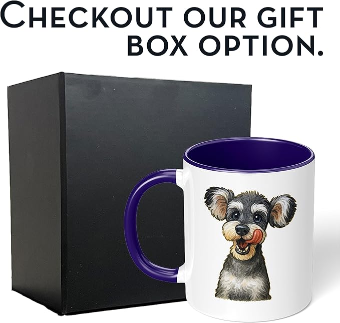 Personalized Coffee Mug, Custom Photo Caricature Gift, Funny Customized Coffee Gift for Men & Women, Custom Mugs with Pictures, Navy 11oz Father's Day Mug