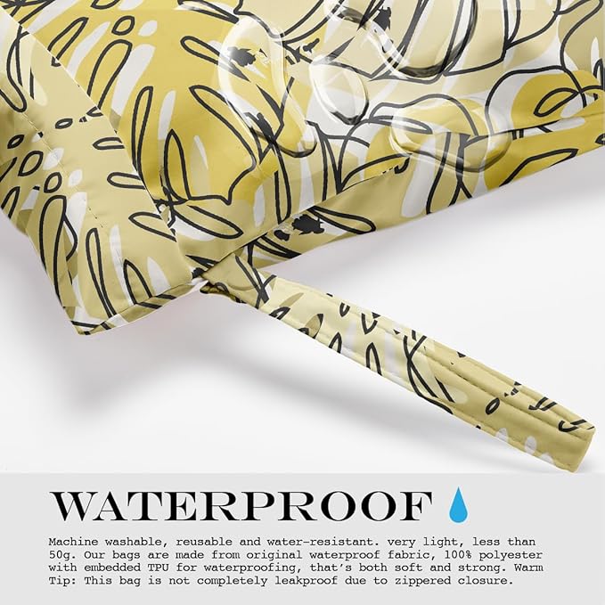 Wet Bag, Wet Dry Bag, Wet Bag for Swimsuit, Travel, Beach, Pool, Diapers, Dirty Yoga Gym Clothes, Makeup Bag, Waterproof Tropical Palm Leaves Decor Jungle Palm Leaf Favors