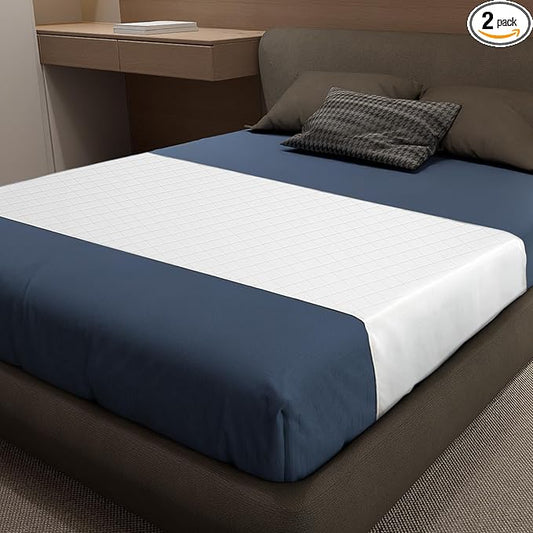 Bed Pads Washable Waterproof, Queen (60" x 36", Pack of 2) Incontinence Bed Pads & Pee Pads, Perfect for Kids, Adults and Elderly