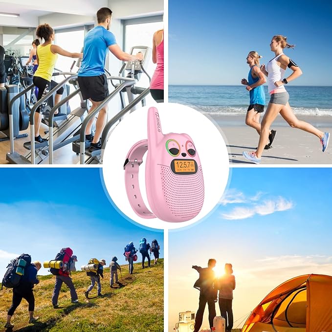 Walkie Talkies for Kids Rechargeable, Toys for 3+ Years Old Kids Walkie Talkies Rechargeable, Up to 2 Mile 2 Way Radio Birthday Toys for Girls And Boys, Pink