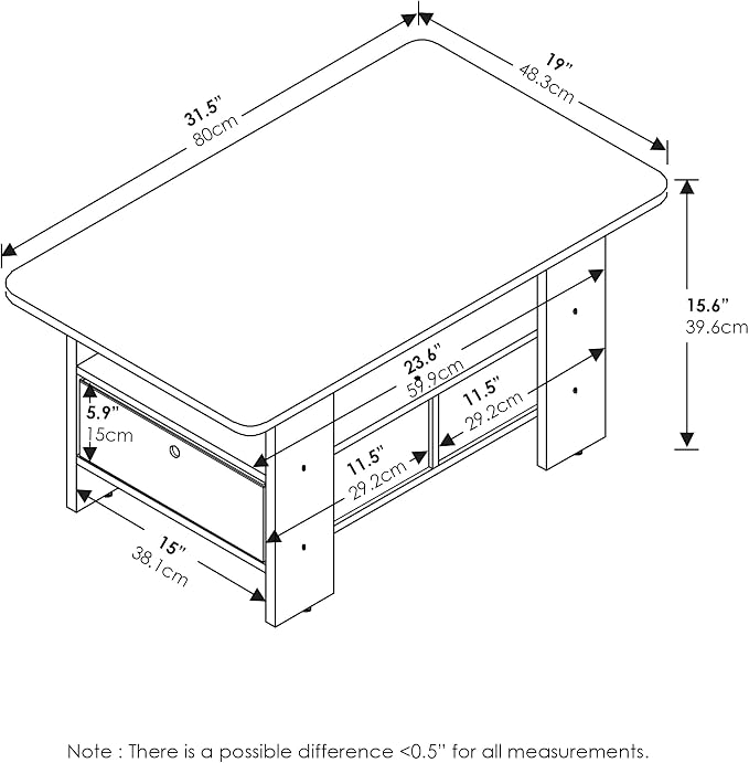 Furinno Andrey Coffee Table - Image 2