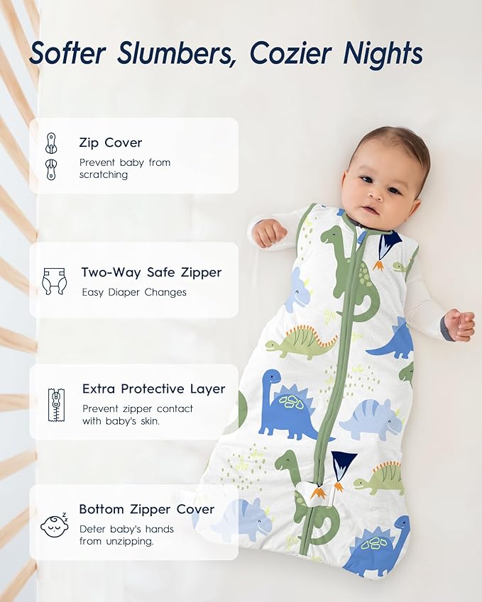 TotAha Toddler Sleep Sack 1.0 TOG for 2T-3T-4T, Premium Soft Wearable Blanket Baby Sleeping Bag with 2-way Safe Zipper for Girl Boy