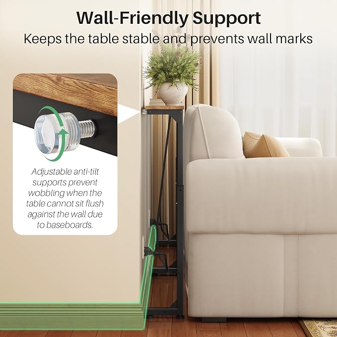 Kitstorack Behind Couch Table, Adjustable Height Narrow Console Table - Image 6