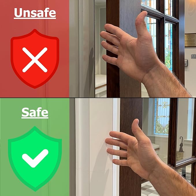 Cardinal Gates PinchNot 90 Degree Door Pinch Guard for Kids Safety-Door Hinge Protector for Baby Proofing-CSP29-Door Finger Pinch Shield for Front and Rear Side of Doors-Child Proof Jamb-Made in USA