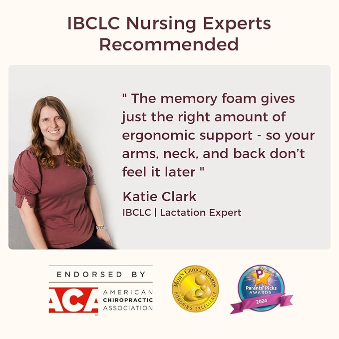 Momcozy Exclusive Memory Foam Nursing Pillow - Pioneering Safety Fence-Plus Size Breastfeeding Pillow for Ergonomic Comfort & Support-Easier and Healthier Nursing - Fit for All, Removable Cover