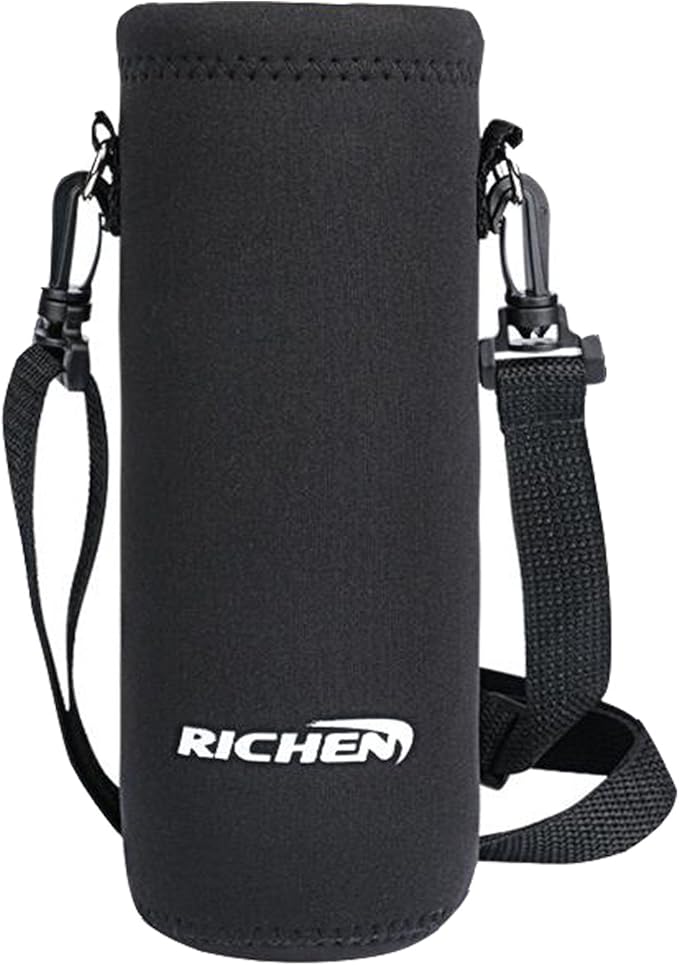 RICHEN Neoprene Water Bottle Carrier Bag with Adjustable Shoulder Strap,Insulated Water Bottle Cover for Stainless Steel/Glass/Plastic Bottles