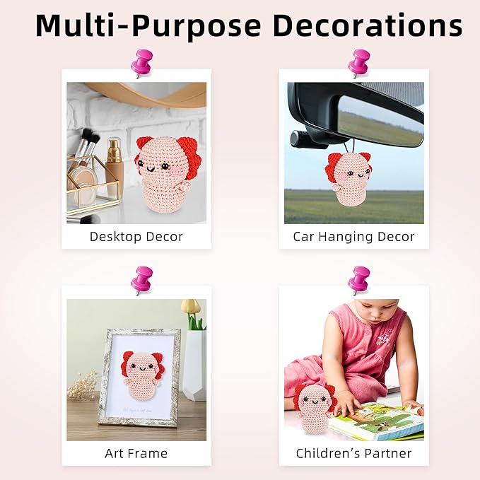 WaldyWop Crochet Kit for Beginners Kids, Wobbles Crochet Animal Kit, Complete Starter Knitting Set w/Step-by-Step Video Tutorials, Easy Yarn (Extra 40%), Hook - DIY Craft Kits, Gifts for Girls Teen