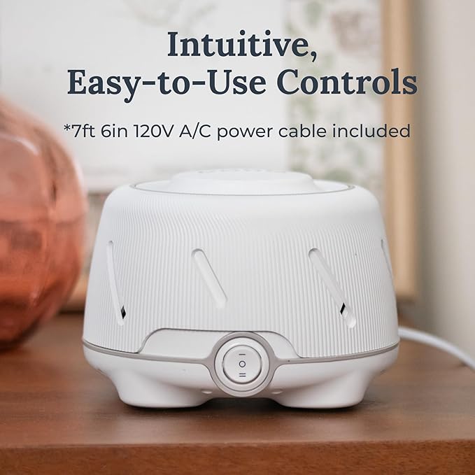 Yogasleep Dohm (White/Gray) & Travel Case (2 Piece Set) The Original White Noise Machine with Natural Sound from a Real Fan, Sleep Aid & Noise Cancelling For Adults & Baby, Office Privacy & Meditation