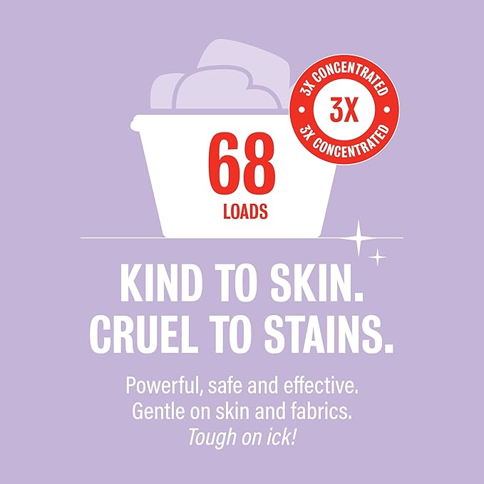 Rebel Green Organic Laundry Detergent - Natural Laundry Soap - Liquid Laundry Detergent with Dispenser Cup - Gentle Laundry Detergent - Fresh Lavender & Grapefruit Scent - 68 Load Bottles, 2 Pack