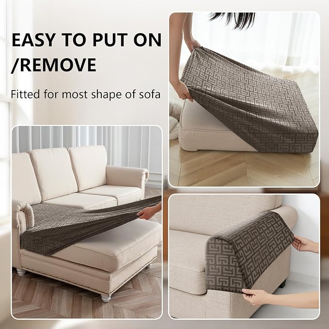 UNBBRRL 10 Pieces Stretch Sofa Cushion Covers - Image 4