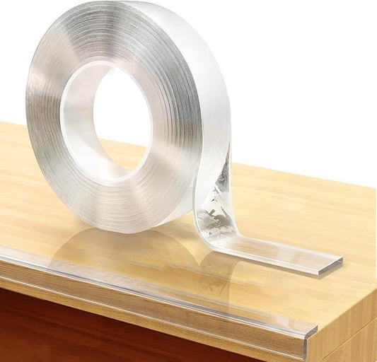 15ft Transparent Soft Edge Guard & Self-Stick Corner Protectors for Child Proofing Furniture, Glass Tables and Desk Edges - Clear Protection Solution for Baby Safety
