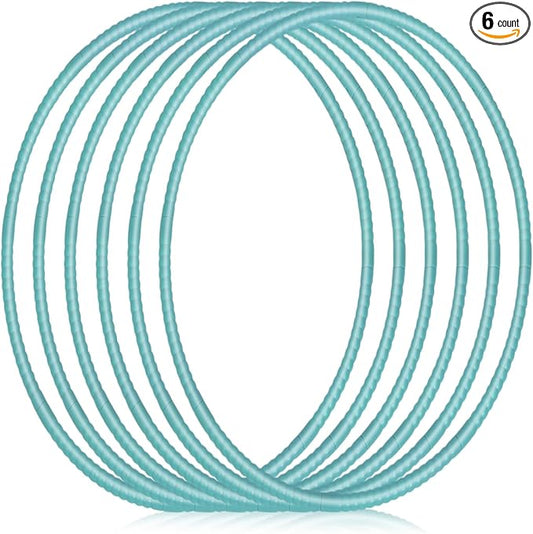 Shappy 6 Pcs Exercise Hoop Detachable Adjustable Plastic Toy Playground Toys Colored Hoop Circles for Teens Games Gymnastics Dog Agility Equipment Party Decor