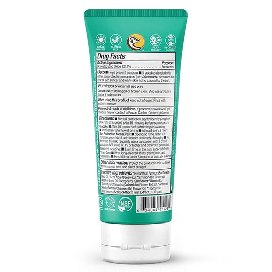 Badger Mineral Baby Sunscreen Cream SPF 40, 98% Organic Toddler Sunscreen with Zinc Oxide, Broad Spectrum, Reef Safe, Water Resistant, Pediatrician Tested Baby Sunblock, 2.9 fl oz, 2-Pack