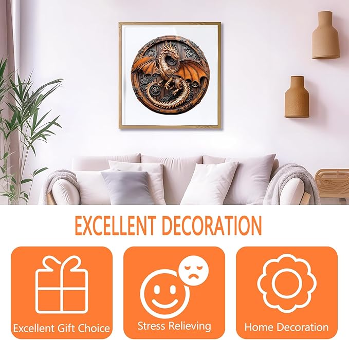 Wooden Puzzles for Adults, Mechanical Dragon Wooden Jigsaw Puzzle for Adults, Wood Puzzles Adult, Unique Animal Shape, Gifts for Friends and Family, Wall Art Canvas Puzzle (XL -17.3*17.2in -550 pcs)