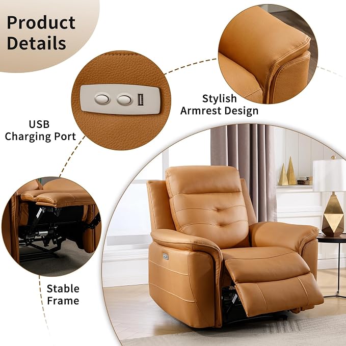 ANJ 2-Piece PU Leather Recliner Sofa Set - Image 4