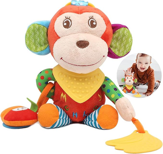 BLOOBLOOMAX Sock rattles for Babies 0-24 Months Baby Animal Foot Finder Educational Toys