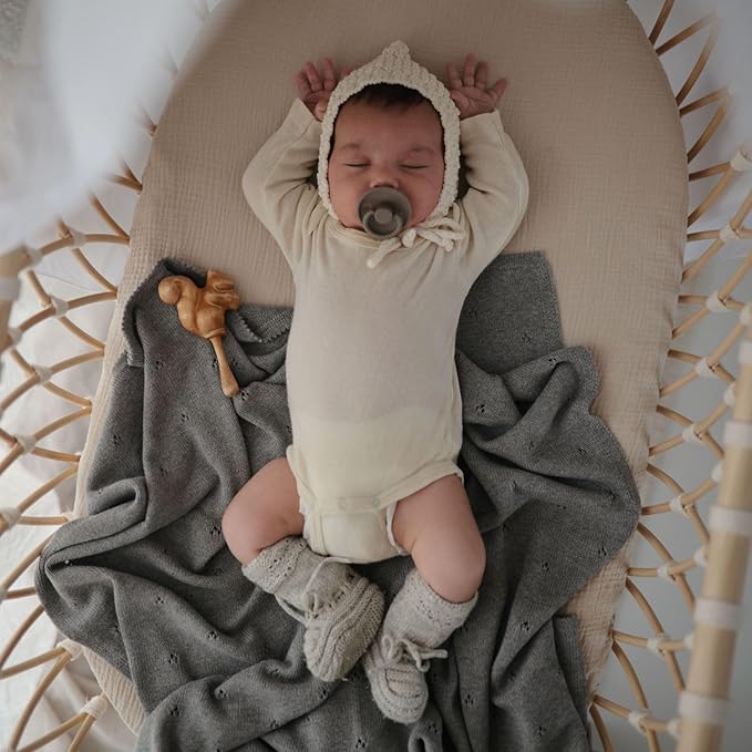 FRIGG Natural Rubber Baby Pacifier 6-Pack Endless Sea | Made in Denmark | BPA-Free (0-6 Months)