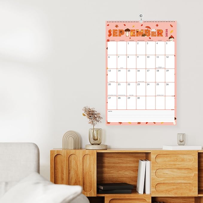 SUNEE Wall Calendar 2025-2026 Large 22.75"x15.5", 21 Month Calendar from October 2025 to June 2027, Vertical Extra Large Monthly Calendar 2026 for Wall, Cute