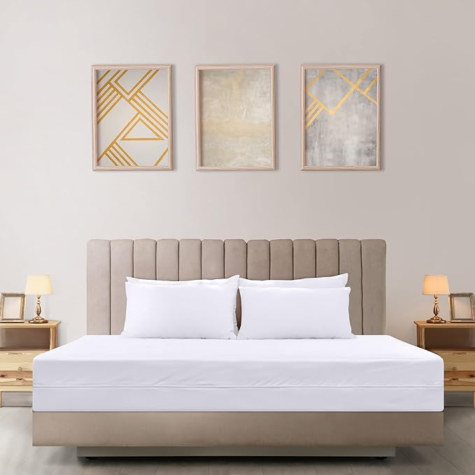 Utopia Bedding Zippered Mattress Encasement Queen, 100% Waterproof Bed Bug and Dust Mite Proof Mattress Protector, Absorbent Six-Sided Mattress Cover