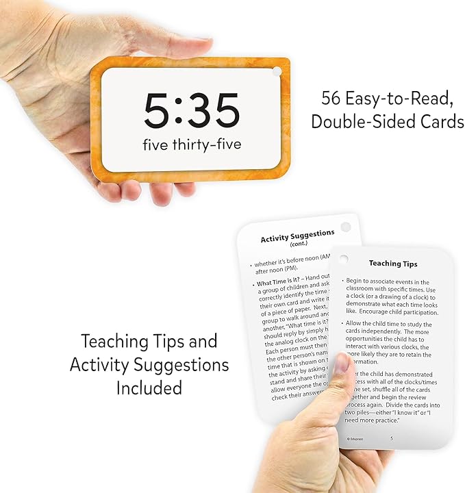 Teacher Created Resources Time Flash Cards (EP62046) 3-1/8" x 5-1/8"