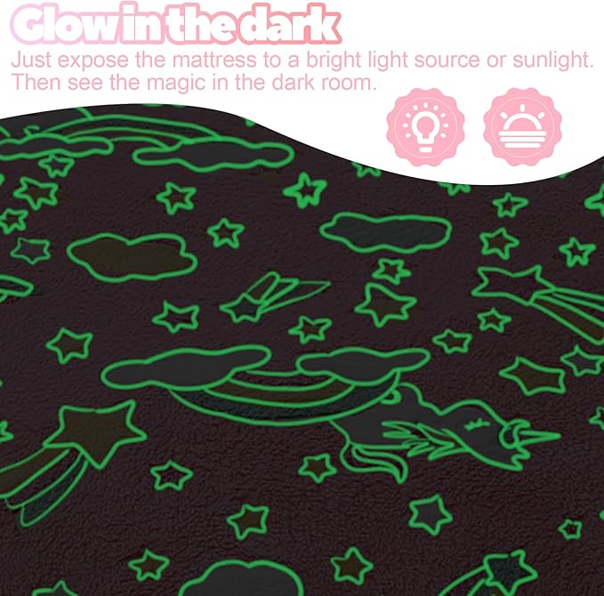 MeMoreCool Kids Floor Futon Mattress Large 6x4 FT, Thicken Foam Tatami Mattress for Children Play Area, Foldable Sleeping Pad Crawling Tatami Mat for Playroom, Pink Rainbow