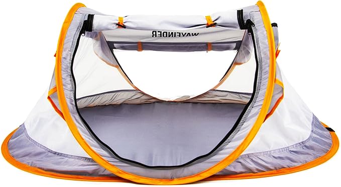 Poray Portable Baby Beach Tent with UPF 50+ Sun Shelter,Mosquito Net and Sunshade, Ideal Pop Up Kids Travel Tent with Carry Bag & 2 Stakes,Outdoor Indoor Play and Sun Protection