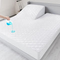 Split Top King Mattress Pad Waterproof Protector, Quilted Mattress Cover Fitted by LoveHome%C2%B7LoveLife