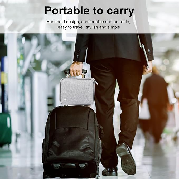 RFID Passport Wallet for Women/Men,Tote Passport Holder for Travel Family,Portable Travel Premium Wallets,Waterproof Passport Holders Bag,Travel Document Organizer Credit Cards Case(Grey-Large)